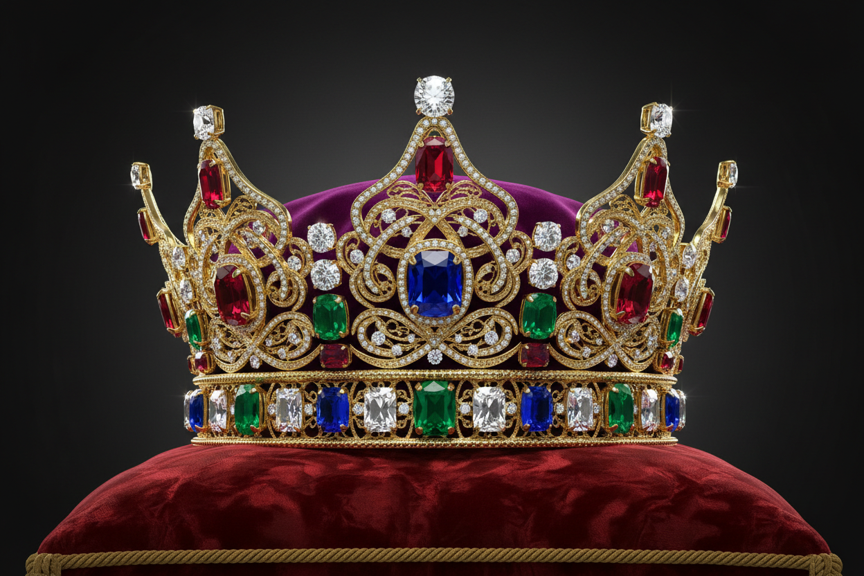 אוצרות מלוכה - כתרי מלוכה משובצים באלפי יהלומים