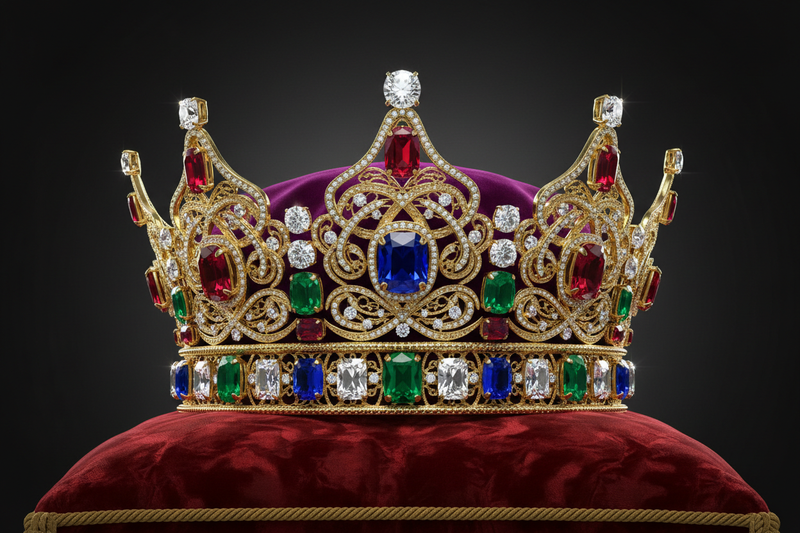 אוצרות מלוכה - כתרי מלוכה משובצים באלפי יהלומים