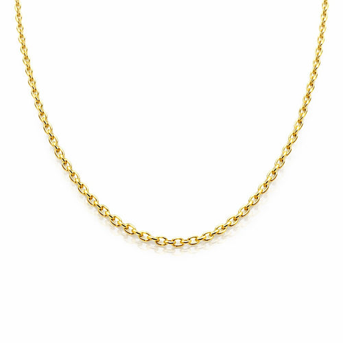 שרשרת אנקר מזהב לבן וצהוב בעיצוב קלאסי עם חוליות