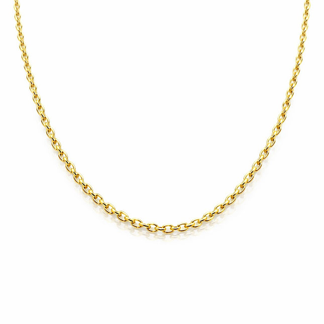 שרשרת אנקר מזהב לבן וצהוב בעיצוב קלאסי עם חוליות