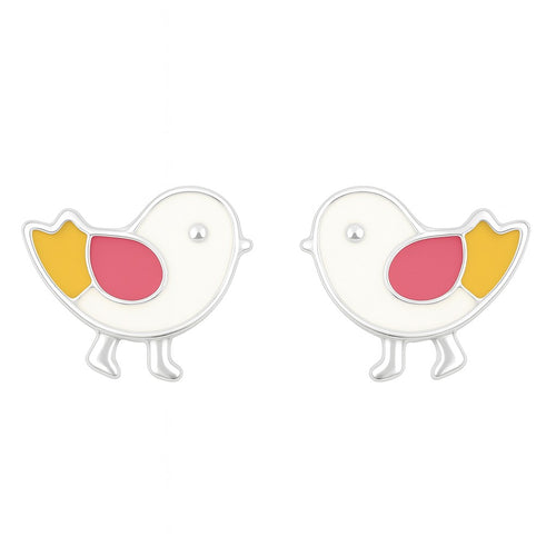 עגילי ציפור לילדות בעיצוב צבעוני