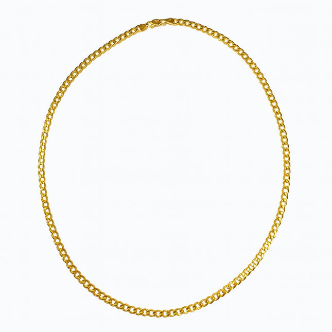 שרשרת זהב צהוב 14K בעיצוב קלאסי יוקרתי לגבר עם ברק מרשים