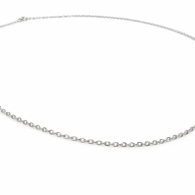 שרשרת אנקר מזהב לבן וצהוב בעיצוב קלאסי עם חוליות