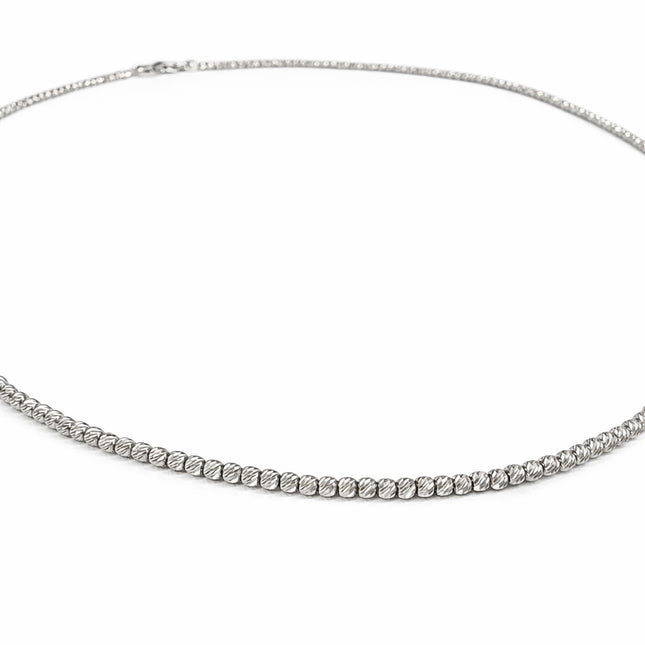 שרשרת כדורים מזהב צהוב בעיצוב עגול קלאסי