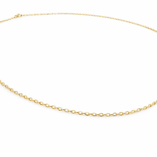 שרשרת אנקר מזהב לבן וצהוב בעיצוב קלאסי עם חוליות