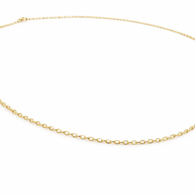 שרשרת אנקר מזהב לבן וצהוב בעיצוב קלאסי עם חוליות