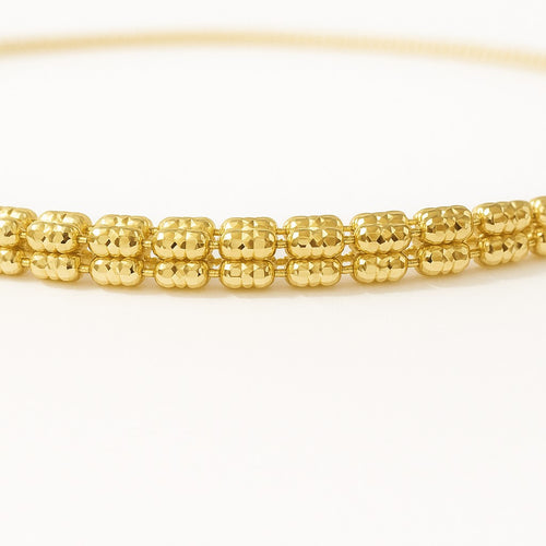 שרשרת אייס ICE מזהב צהוב 14 קראט עם חריטה יהלומית וברק מרהיב