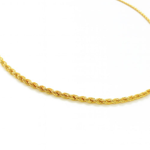 שרשרת חבל מזהב 14 קראט בעיצוב אלגנטי לגבר במראה עדכני