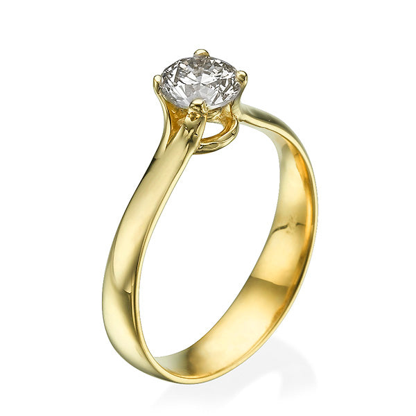 טבעת אירוסין "סנדי" זהב צהוב