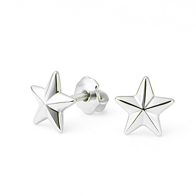 עגילי כוכב לילדות מזהב בעיצוב שמימי וזוהר