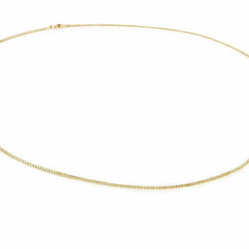 שרשרת ונציה מזהב צהוב או לבן בעיצוב חוליות בוקס מדויקות