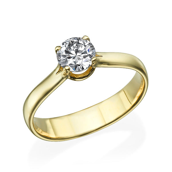 טבעת אירוסין "סנדי" זהב צהוב