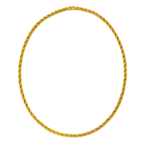 שרשרת חבל מזהב 14 קראט בעיצוב אלגנטי לגבר במראה עדכני