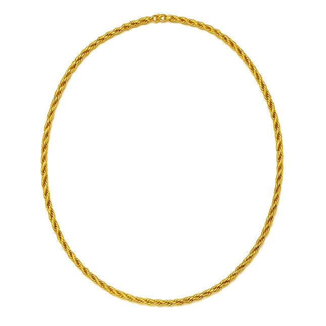 שרשרת חבל מזהב 14 קראט בעיצוב אלגנטי לגבר במראה עדכני