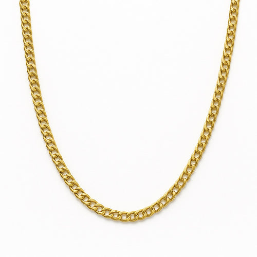 שרשרת זהב צהוב 14K בעיצוב קלאסי יוקרתי לגבר עם ברק מרשים