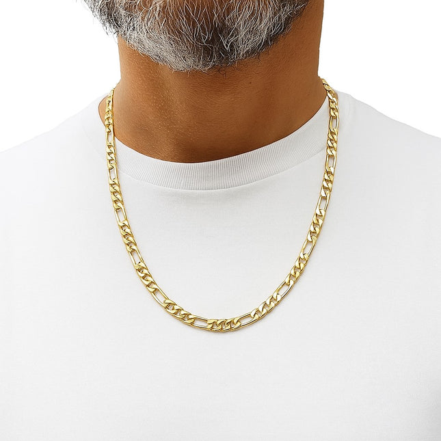 שרשרת גורמט פיגארו מזהב צהוב 14 קראט בעיצוב יוקרתי ומודרני