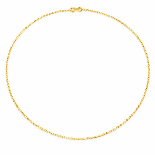 שרשרת אנקר מזהב לבן וצהוב בעיצוב קלאסי עם חוליות