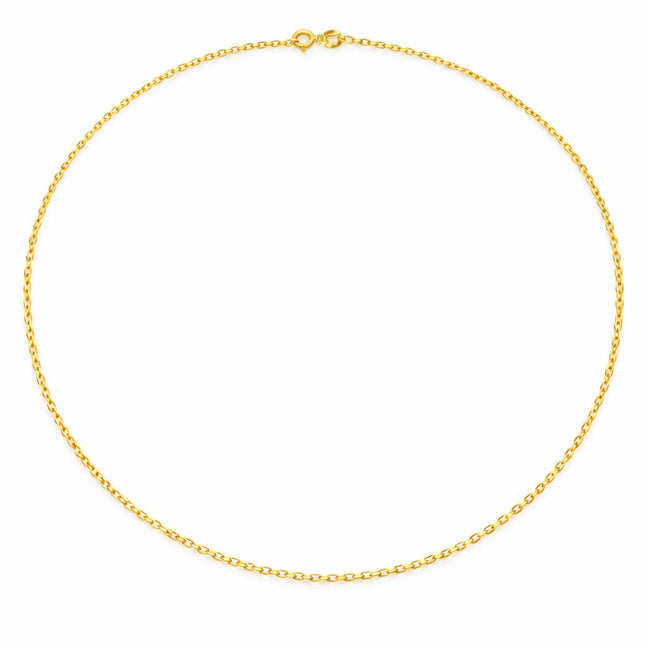 שרשרת אנקר מזהב לבן וצהוב בעיצוב קלאסי עם חוליות