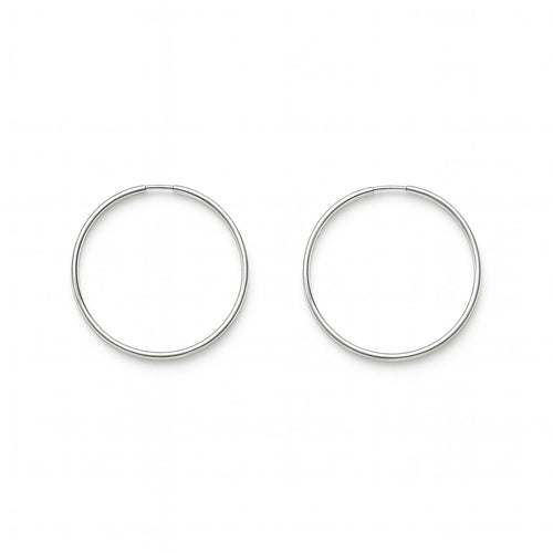 עגילי חישוק זהב בקוטר 4 ס"מ בעיצוב נקי ומדויק למראה יומיומי עם נוכחות אלגנטית