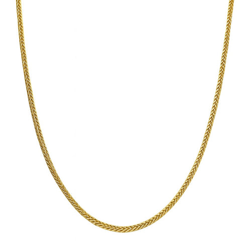 שרשרת קלאסית מזהב (דגם ספיגה) 14 קראט בעיצוב עדין ואלגנטי