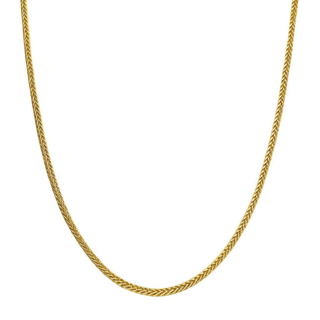 שרשרת קלאסית מזהב (דגם ספיגה) 14 קראט בעיצוב עדין ואלגנטי