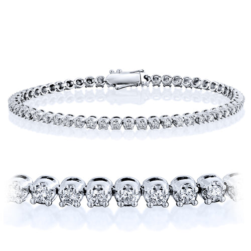 צמיד טניס כתר זהב משובץ יהלומים טבעיים במשקל 5.01 קראט