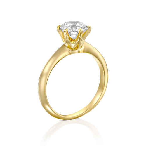 טבעת אירוסין סוליטר "הלן" זהב צהוב