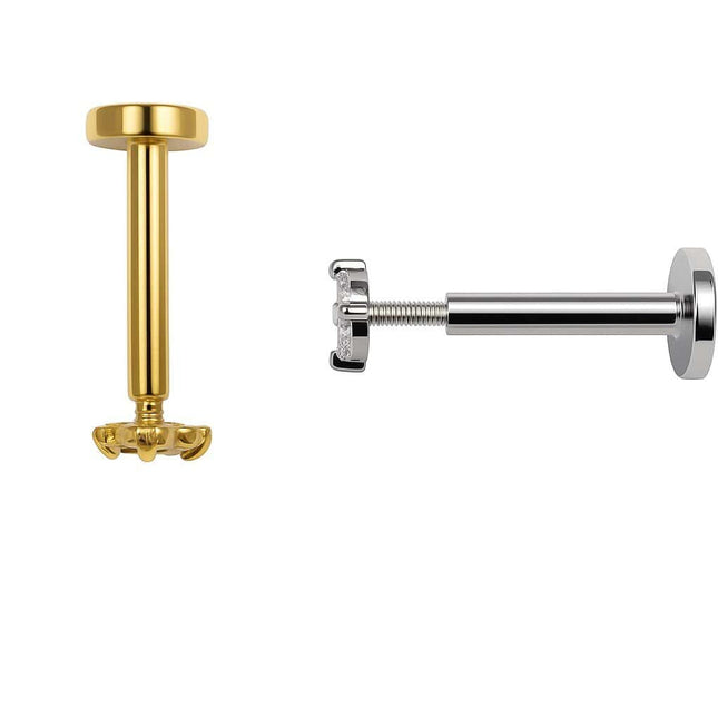 עגיל פירסינג (בודד) משובץ 3 יהלומים