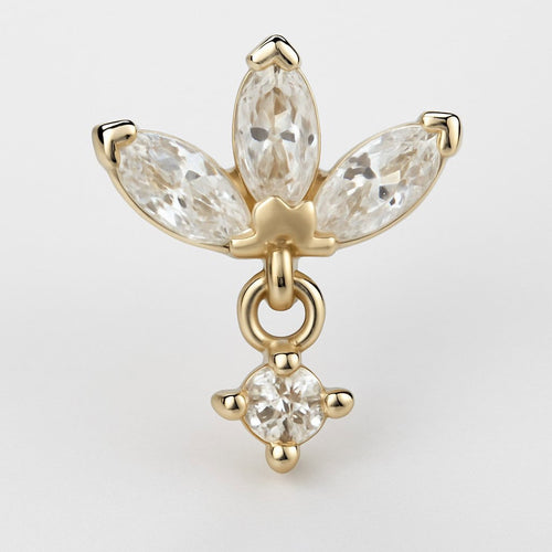 עגיל פירסינג יהלום (בודד) מרקיזה