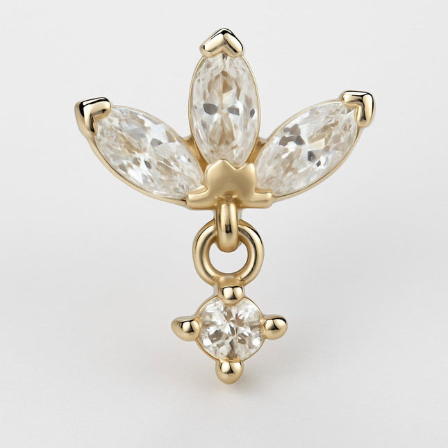 עגיל פירסינג יהלום (בודד) מרקיזה