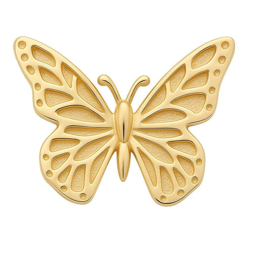 עגילי פירסינג הליקס בעיצוב פרפר מזהב 14 קראט