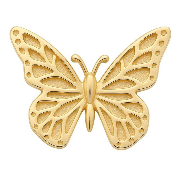 עגילי פירסינג הליקס בעיצוב פרפר מזהב 14 קראט