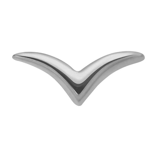 עגיל V לפירסינג זהב מבריק (בודד) בעיצוב מינימליסטי יוקרתי