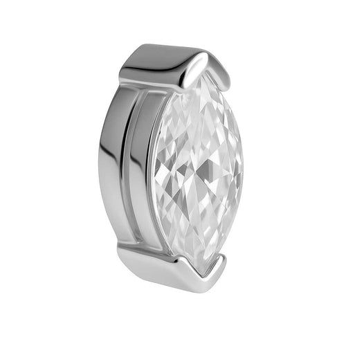 פירסינג מרקיזה (בודד) עם יהלום מעבדה בזהב