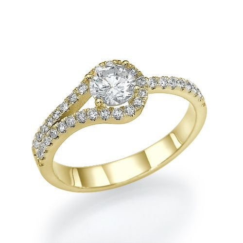 טבעת אירוסין זהב צהוב "אנה"