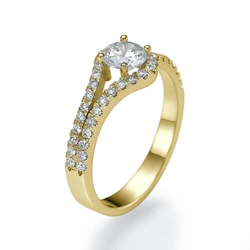 טבעת אירוסין זהב צהוב "אנה"