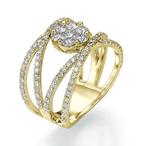 טבעת אירוסין זהב צהוב "קלאודיה"