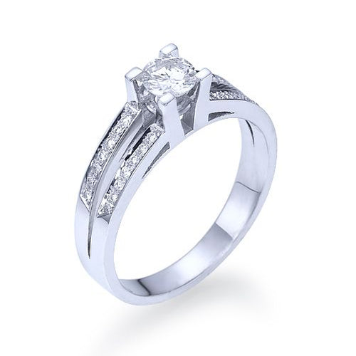 טבעת אירוסין זהב לבן "אלינור"