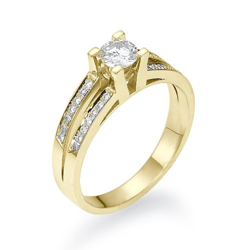 טבעת אירוסין זהב צהוב "אלינור"