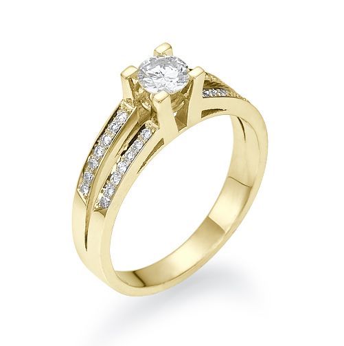 טבעת אירוסין זהב צהוב "אלינור"