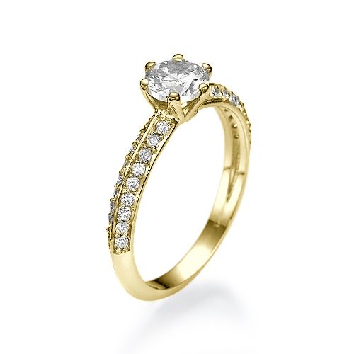 טבעת אירוסין זהב צהוב "קתרין"