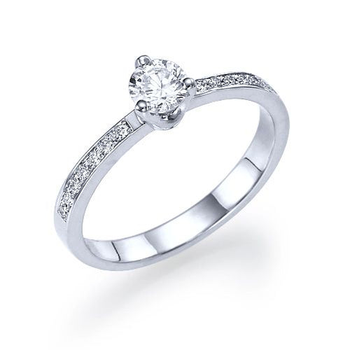 טבעת אירוסין זהב לבן "אמה"