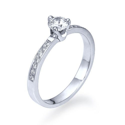 טבעת אירוסין זהב לבן "אמה"