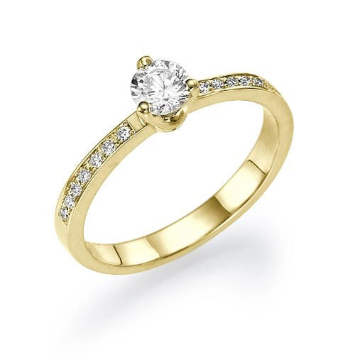 טבעת אירוסין זהב "אמה"