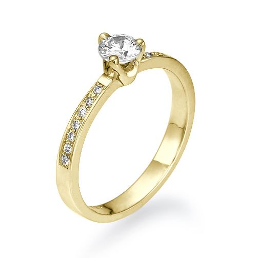 טבעת אירוסין זהב "אמה"