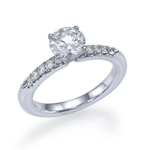 טבעת אירוסין זהב לבן "ניקי"