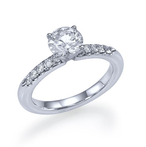 טבעת אירוסין זהב לבן "ניקי"