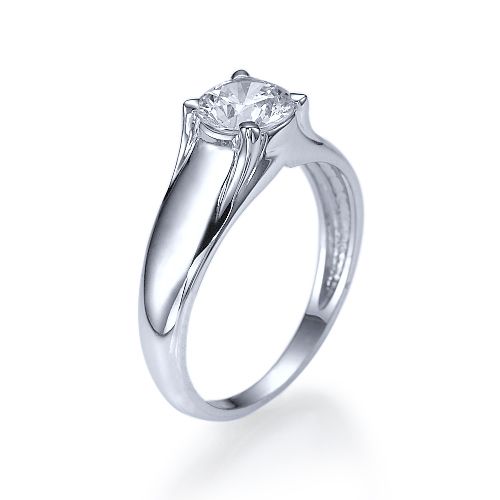 טבעת אירוסין זהב לבן "מורן"