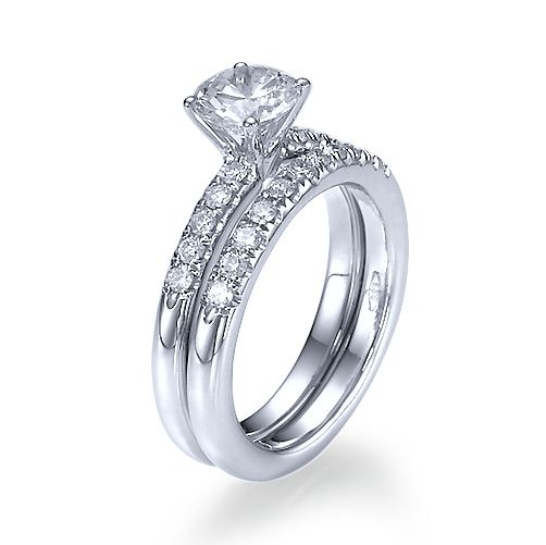 סט ניקי טבעות אירוסין זהב לבן