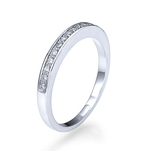 טבעת אירוסין זהב לבן "גסיקה"